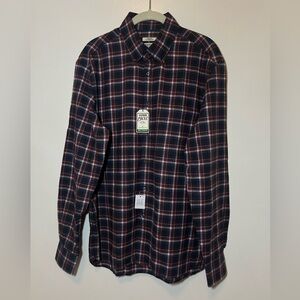 NWT Jos. A. Bank Men’s Medium Navy and Red Plaid Button-Down Shirt